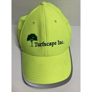 Turfscape Inc. Hat Cap Adult M/L Fitted Neon‎ Yellow Ohio Landscaping Company